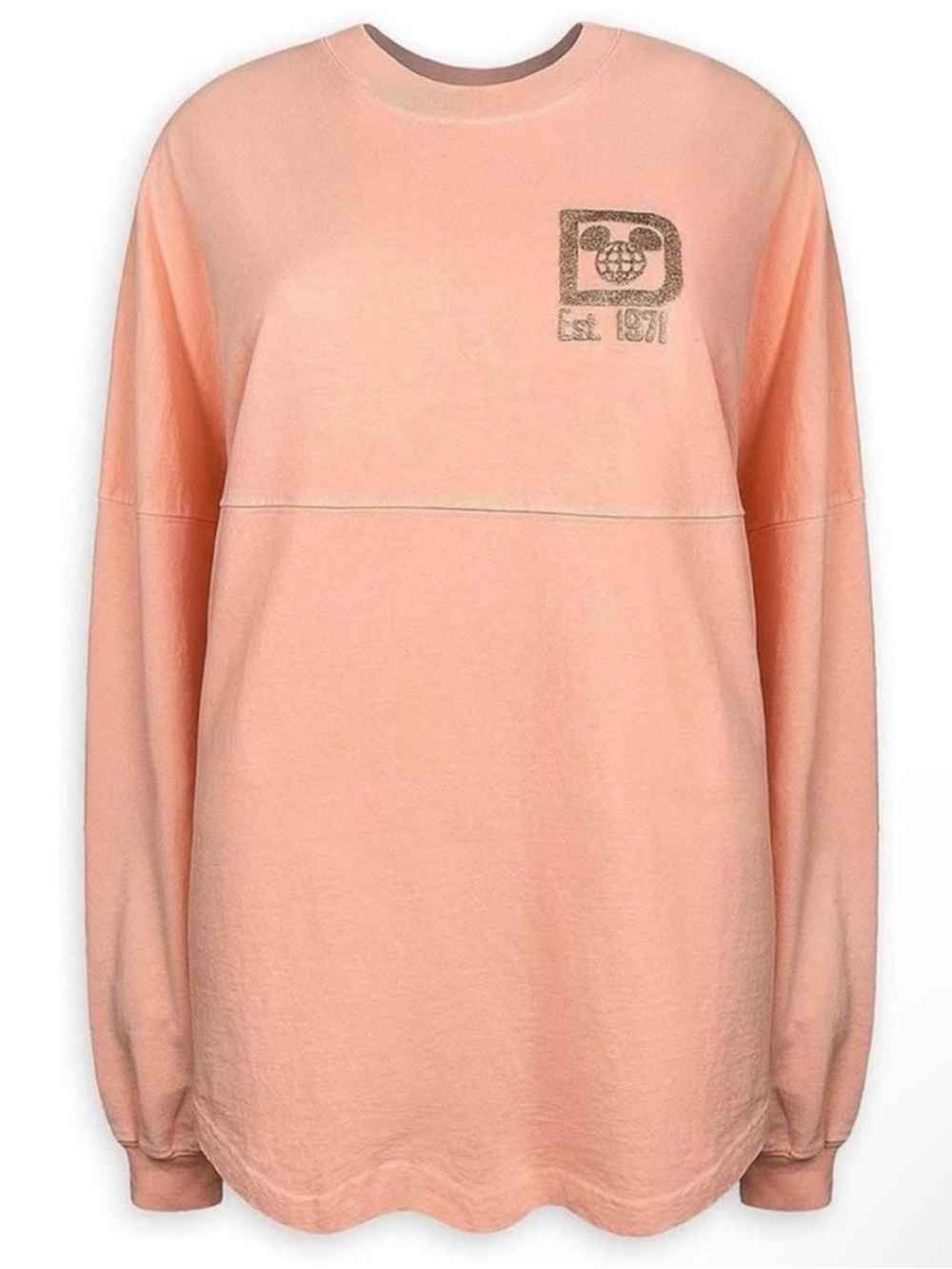 Relaxed Peach Crewneck Sweatshirt with Logo